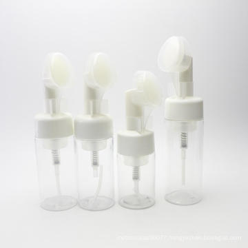 43mm PET 120ml 150ml Plastic Foam Pump clear Bottle With Silicone Brush FB-002Z
